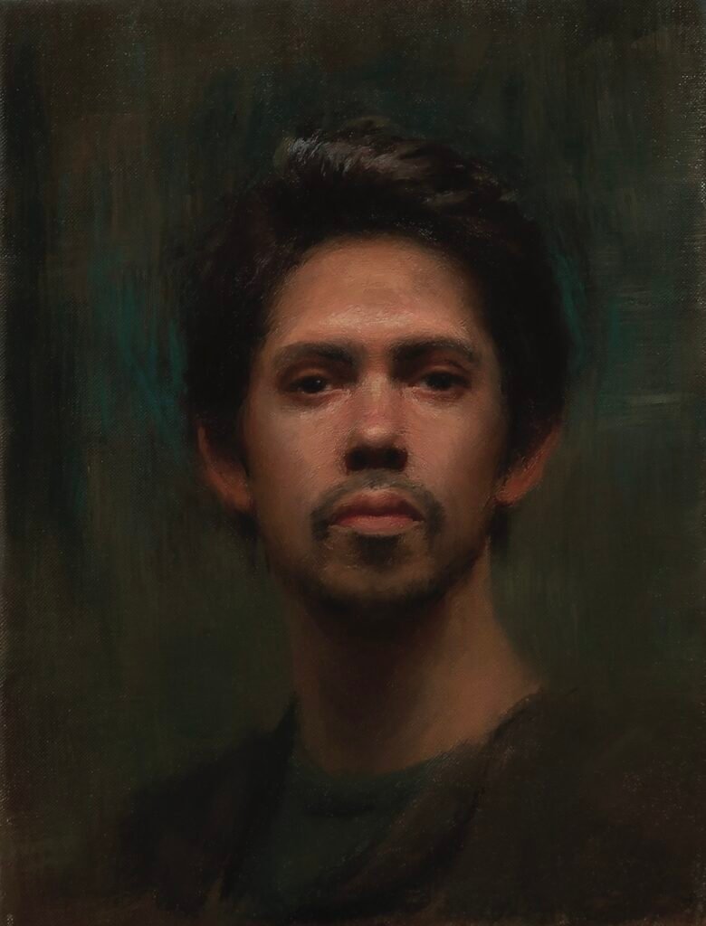 Self portrait in green